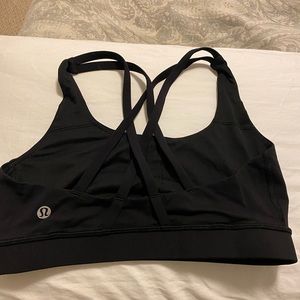Lululemon Energy Sports Bra, black, size 6